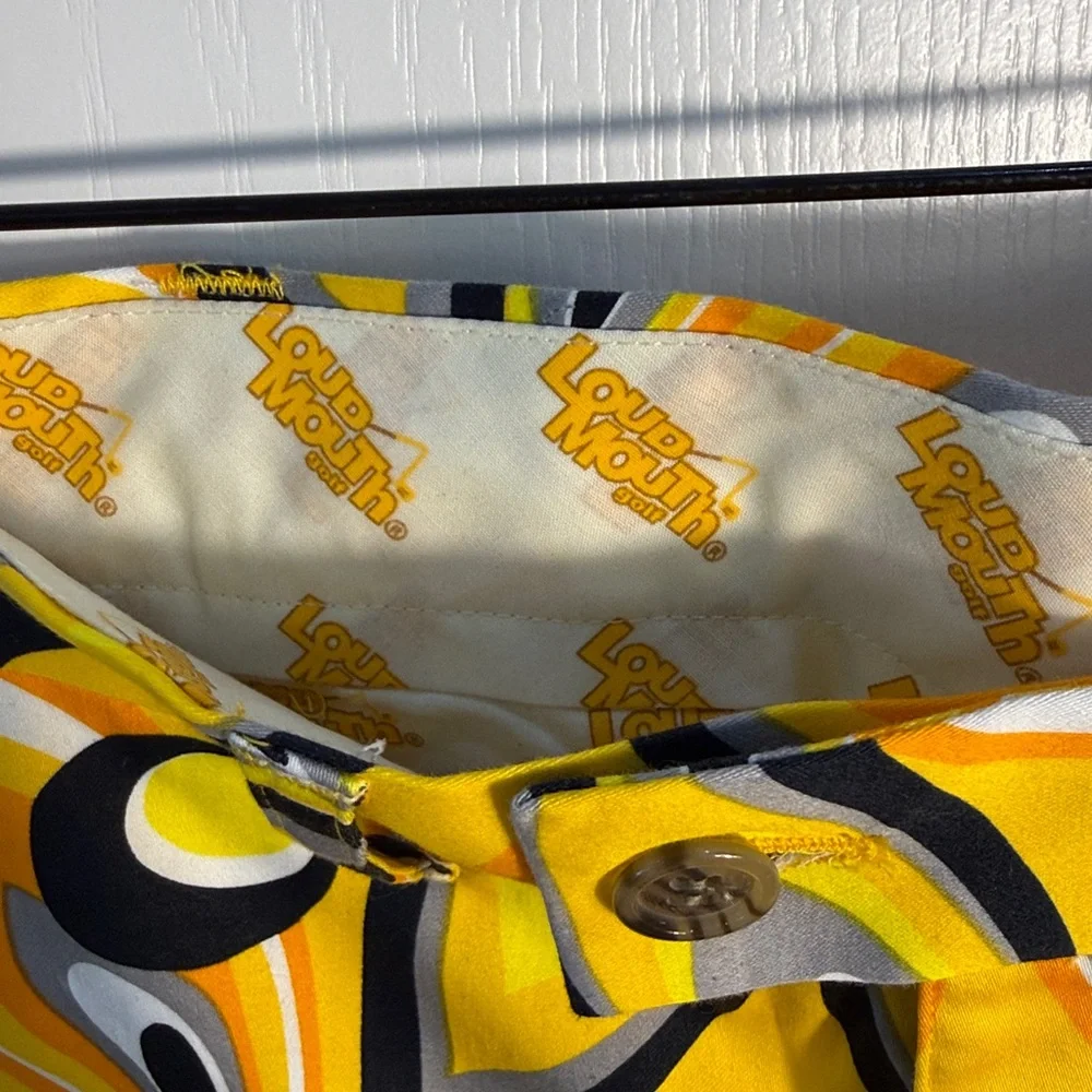 Loud Mouth Men's Yellow Floral Golf Shorts size 36